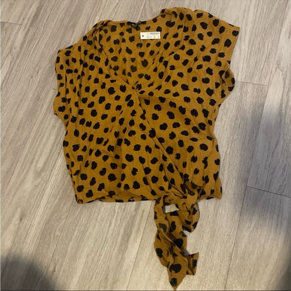 NWT madewell Stylish Brown Polka Dot Women's Top